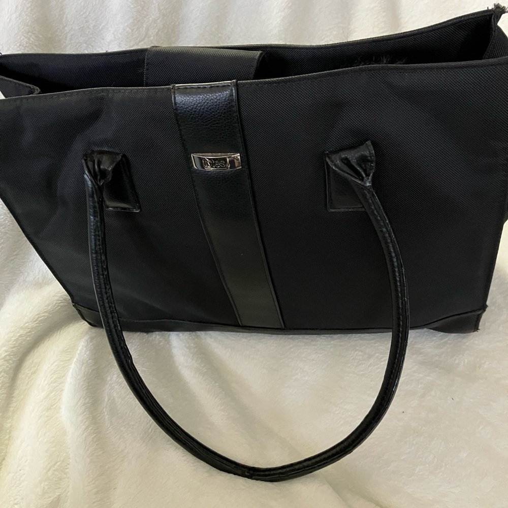 Totes Brand Purse Large Computer Tote Bag, Snap Closure, 4 pockets & pen tab